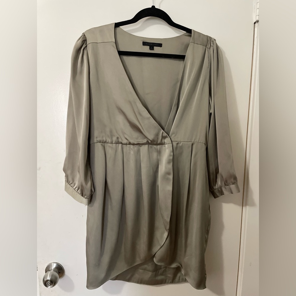 Olive green slip dress